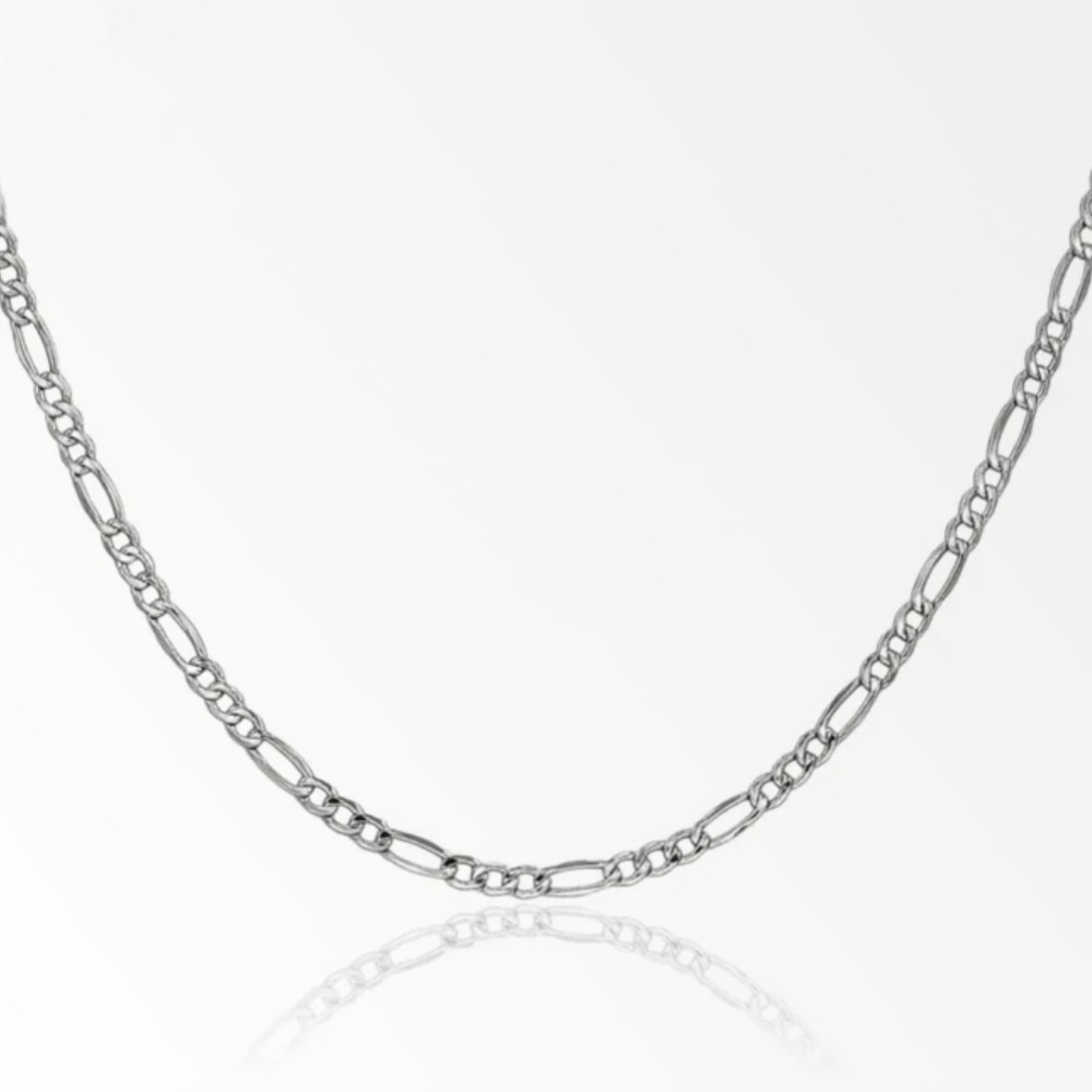 Elegant 16" White Gold Chain Necklace